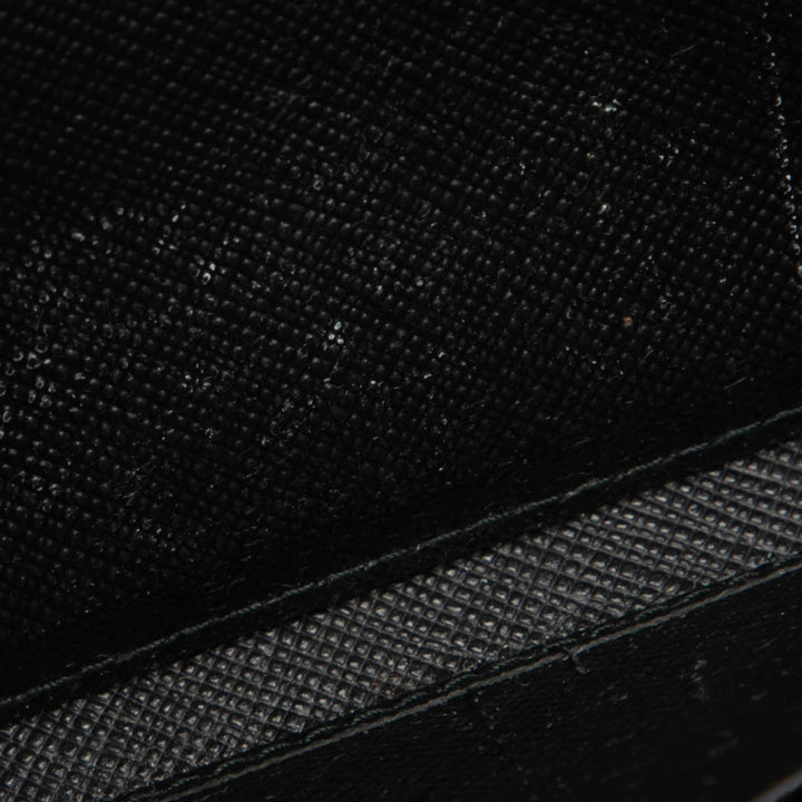 Deux volets Portefeuille long Saffiano Noir