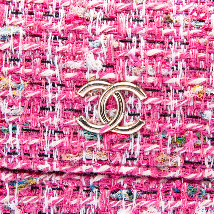 Chanel Tweed Sac rond à chaîne Phone Holder