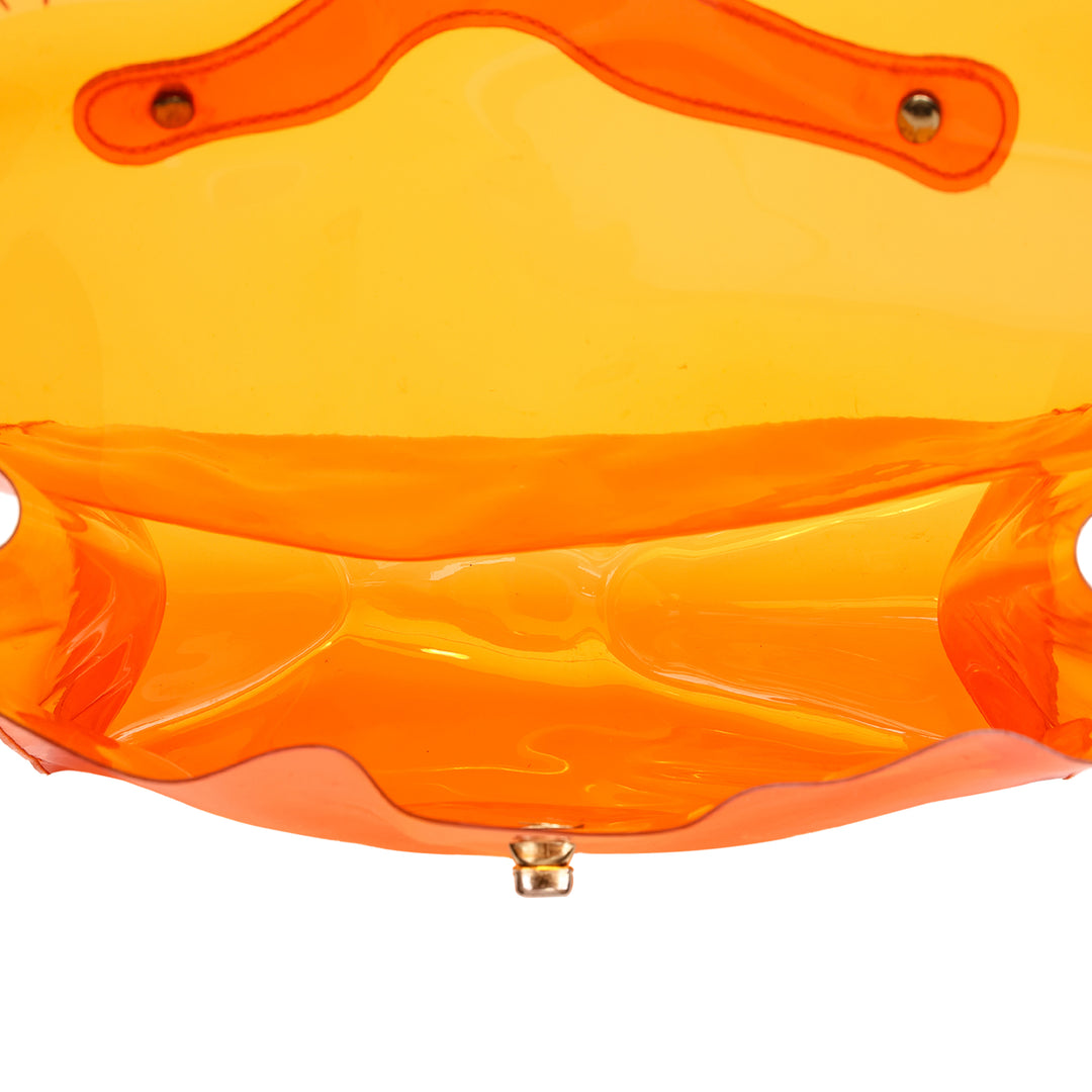 Hermès Vinyl Souvenir De L Exposition Kelly Sac Orange – vue 4 – GABY PARIS