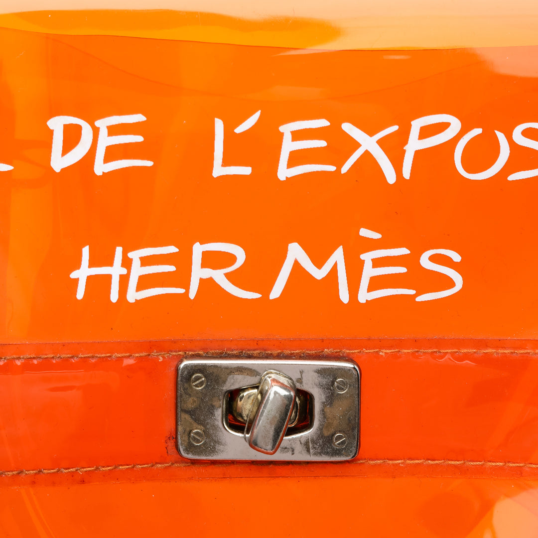 Hermès Vinyl Souvenir De L Exposition Kelly Sac Orange – vue 5 – GABY PARIS