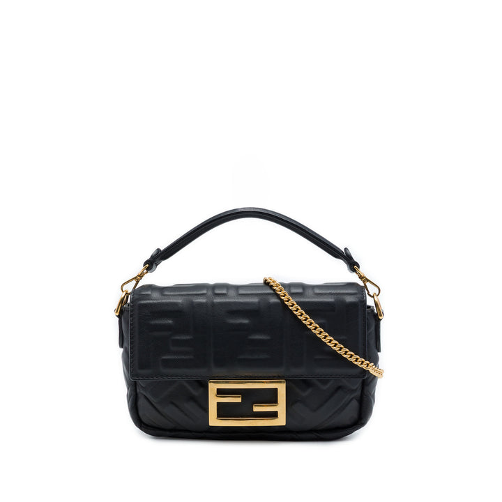 Zucca embossé Baguette Sac Mini Noir