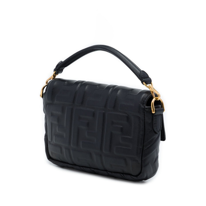 Zucca embossé Baguette Sac Mini Noir