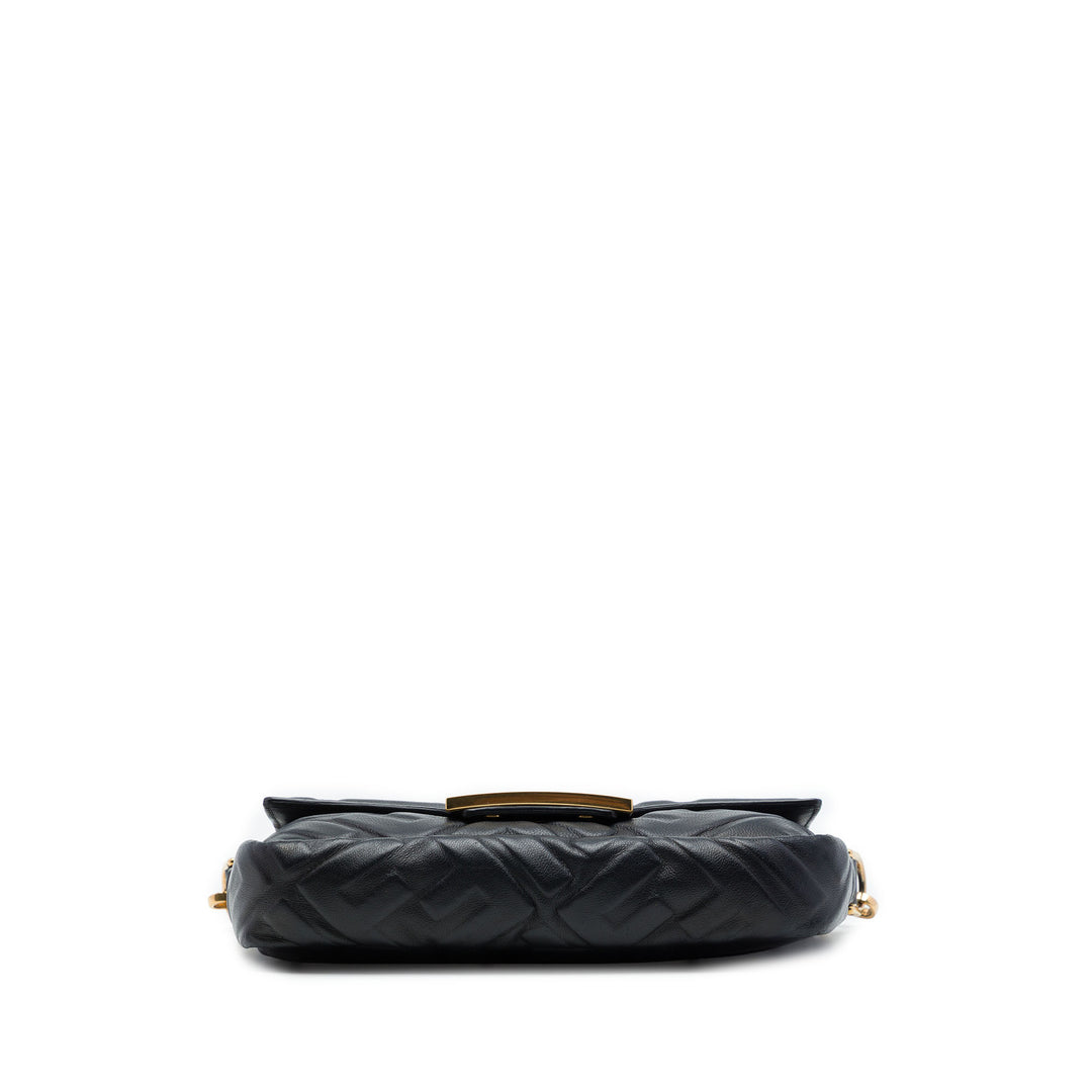 Zucca embossé Baguette Sac Mini Noir