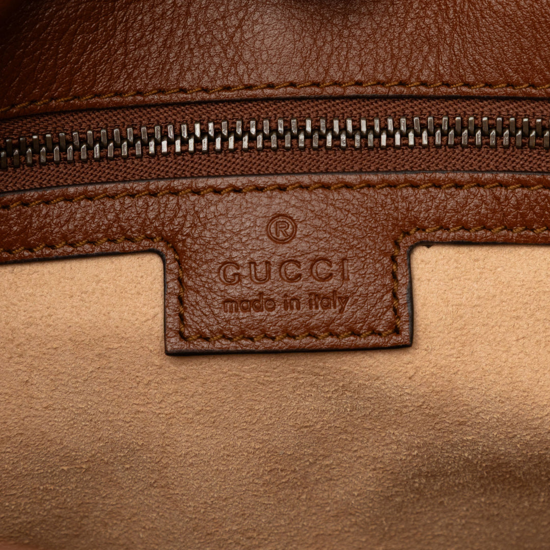 Gucci Bamboo Diana Sac Moyen Cuir de veau Marron – vue 5 – GABY PARIS