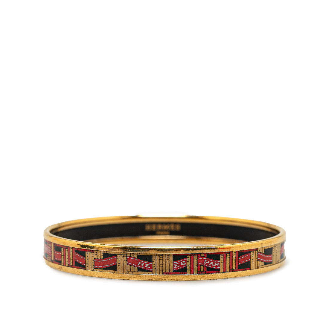 Narrow Enamel Bangle Red - Gaby Paris