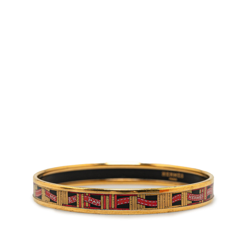 Narrow Enamel Bangle Red - Gaby Paris