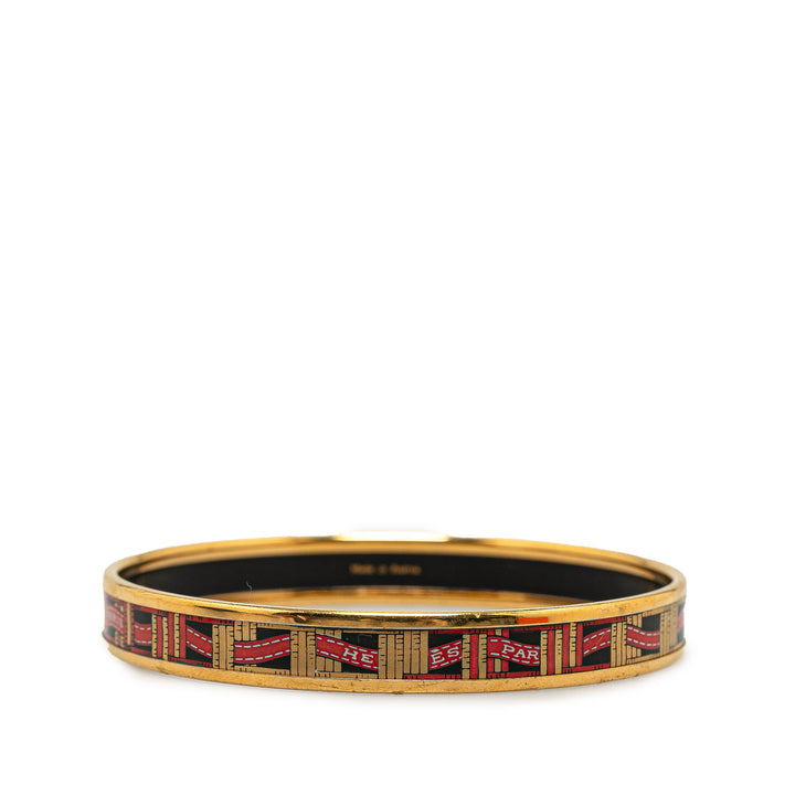 Narrow Enamel Bangle Red - Gaby Paris