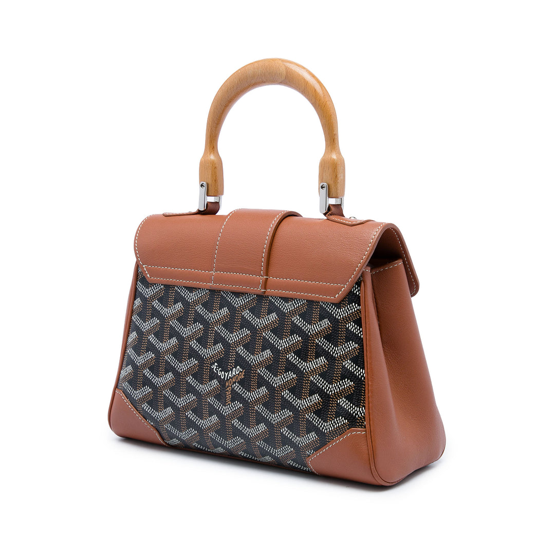 Goyard Sac à main Saigon Souple Goyardine Mini Marron – vue 2 – GABY PARIS