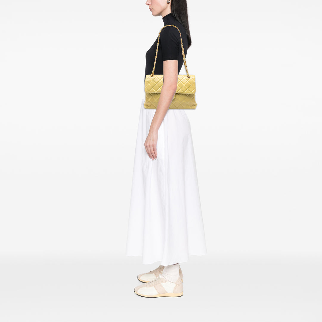 Chanel Jumbo Matelassé Cuir d’agneau Double Sided à rabat