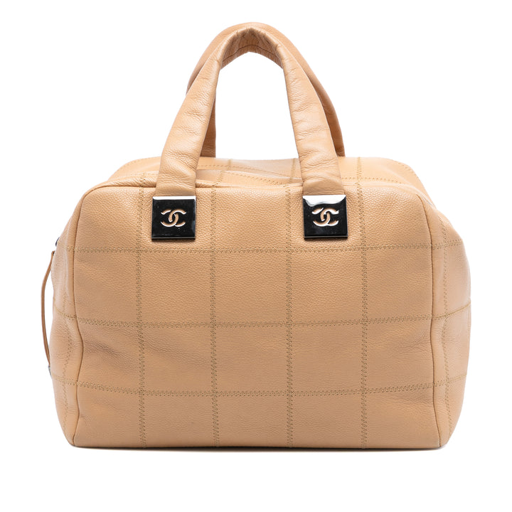 Chanel CC Choco Bar Caviar Surpiqué Boston