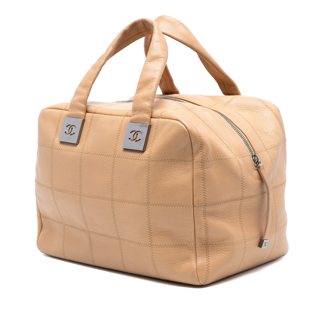 Chanel CC Choco Bar Caviar Surpiqué Boston