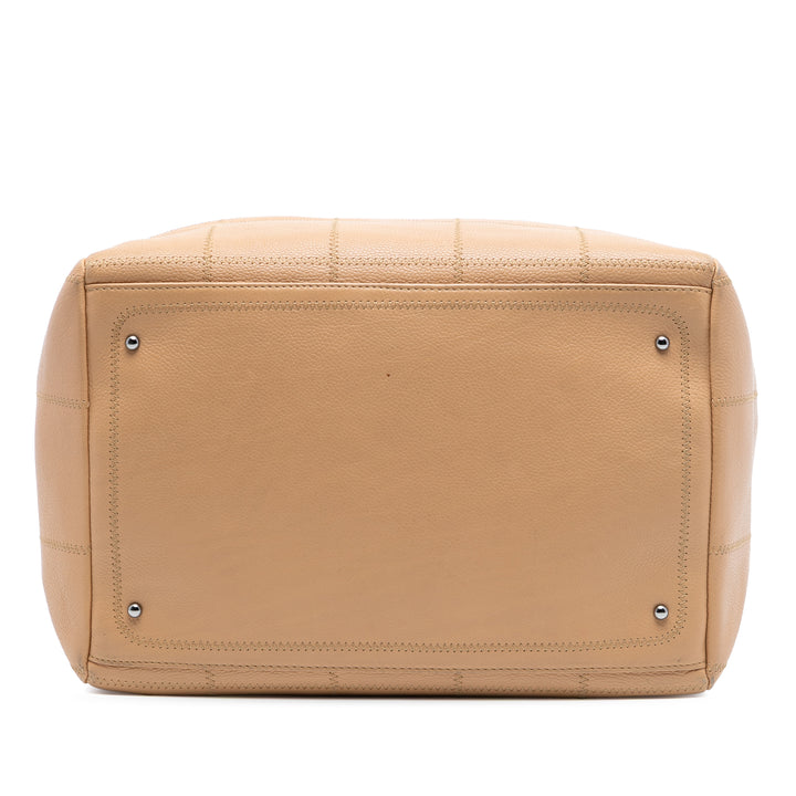 Chanel CC Choco Bar Caviar Surpiqué Boston