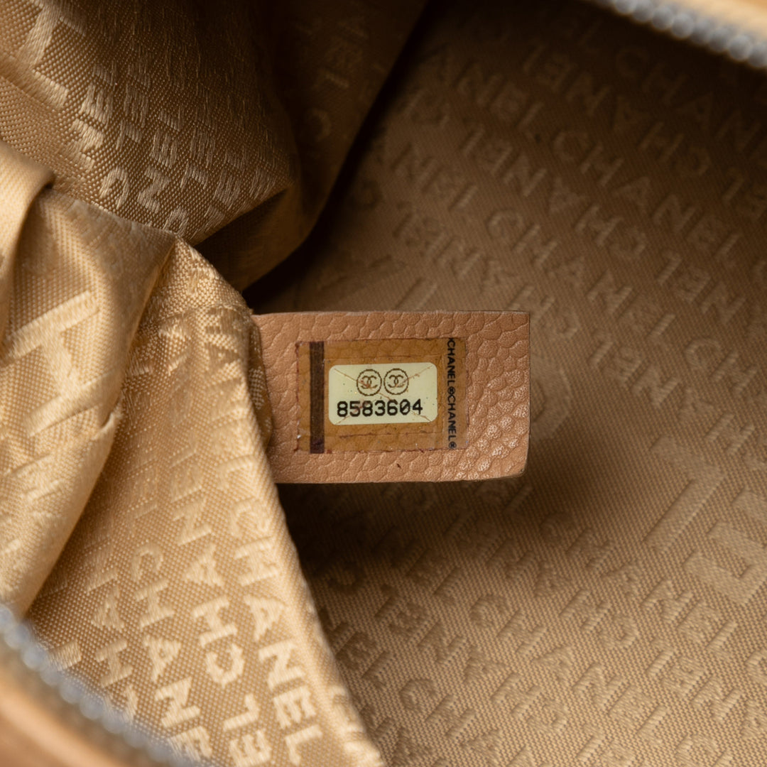 Chanel CC Choco Bar Caviar Surpiqué Boston