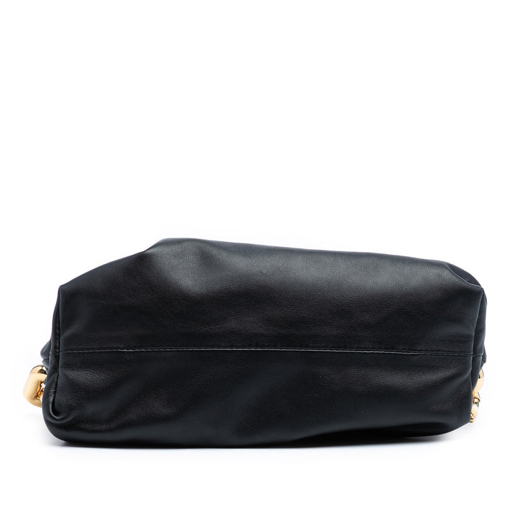 Bottega Veneta Small Cuir d’agneau Chain Pochette Noir – GABY PARIS Authentique
