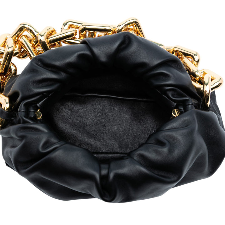 Bottega Veneta Small Cuir d’agneau Chain Pochette Noir – GABY PARIS Authentique