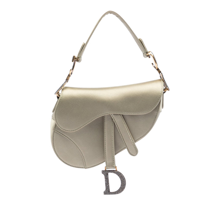 Cristal Orné Saddle Sac Mini Doré