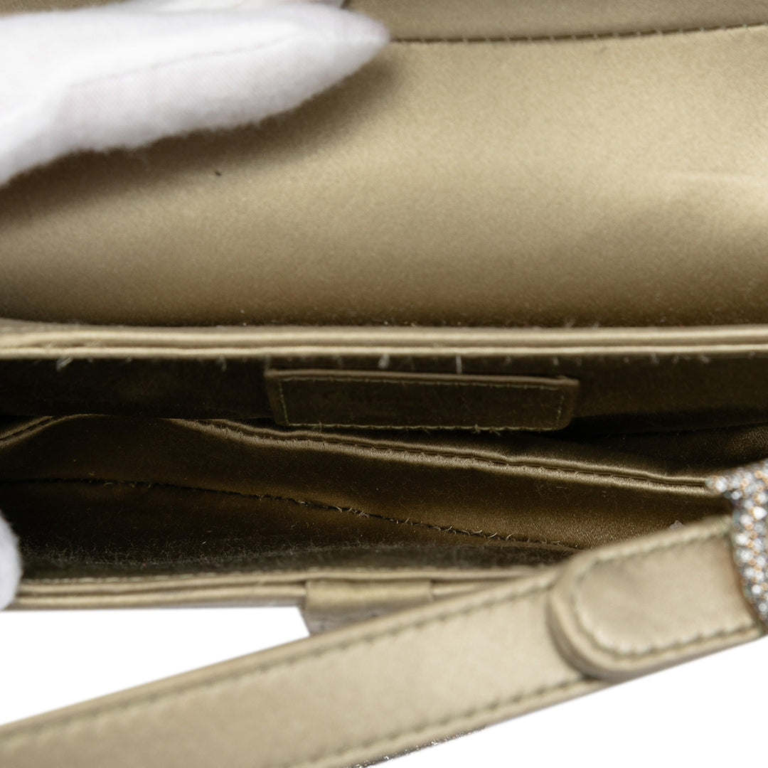 Cristal Orné Saddle Sac Mini Doré