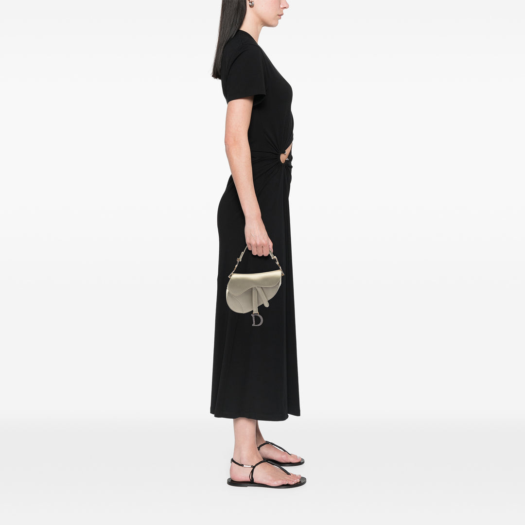 Cristal Orné Saddle Sac Mini Doré