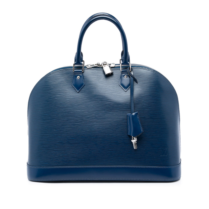 Louis Vuitton Alma GM Épi Bleu – vue principale – GABY PARIS