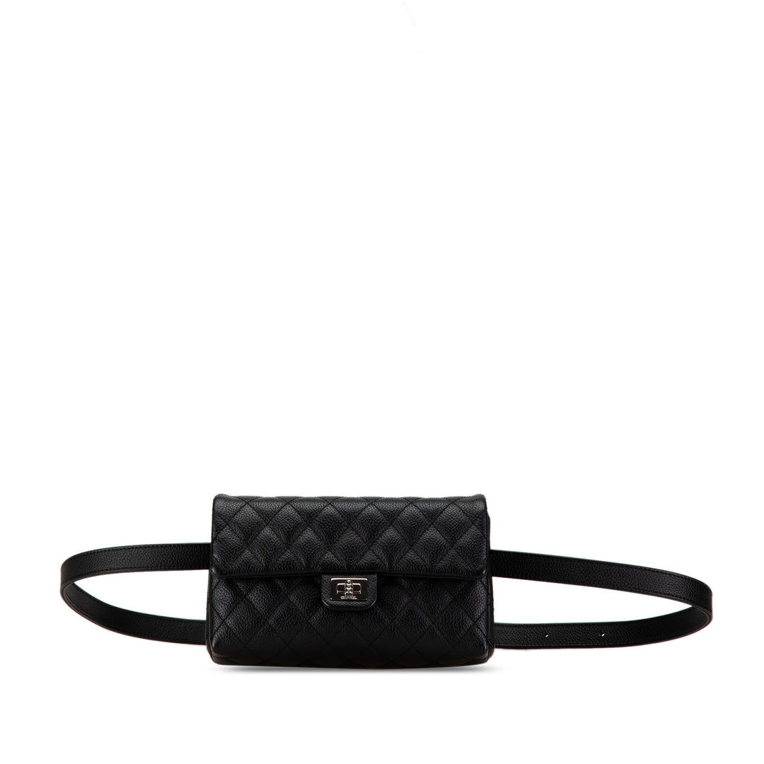 Reissue 2.55 Caviar Mademoiselle Belt Bag Black - Gaby Paris