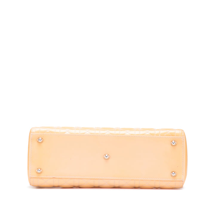Dior Large Cuir verni Cannage Lady Dior
