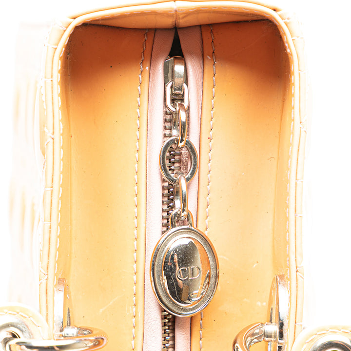 Dior Large Cuir verni Cannage Lady Dior
