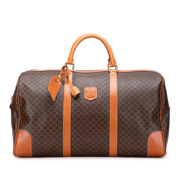 Macadam Coated Canvas Travel Bag Brown - Gaby Paris