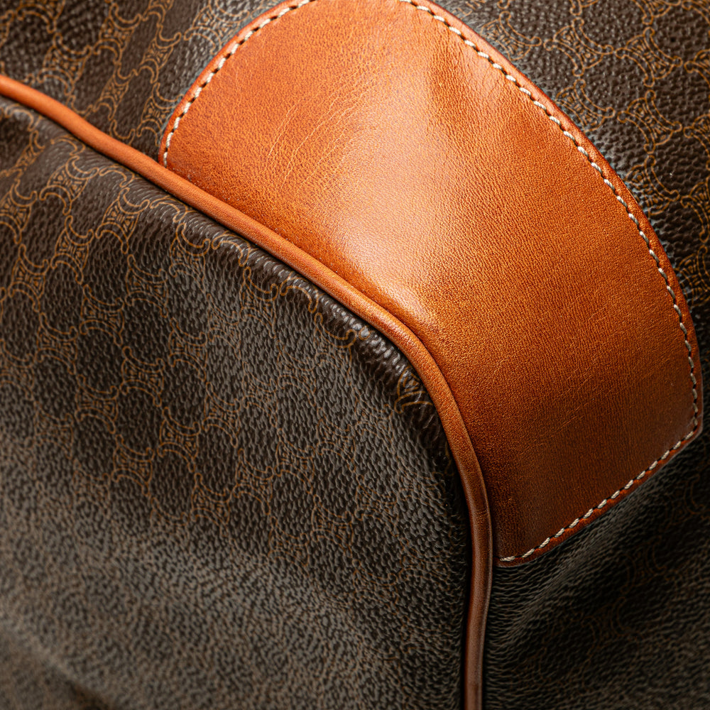 Macadam Coated Canvas Travel Bag Brown - Gaby Paris