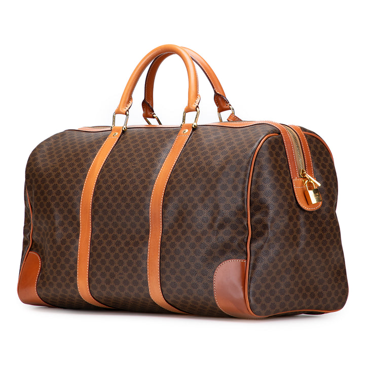 Macadam Coated Canvas Travel Bag Brown - Gaby Paris