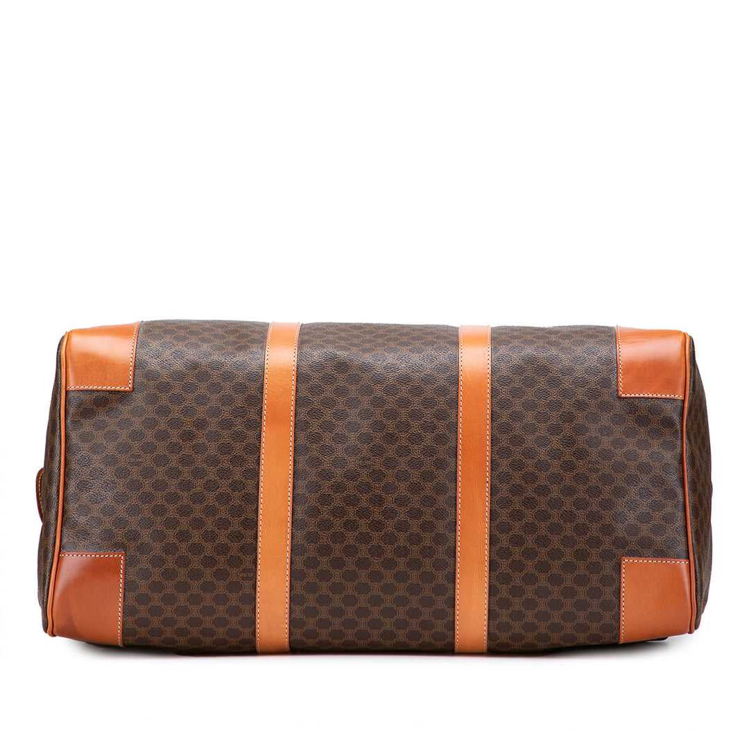 Macadam Coated Canvas Travel Bag Brown - Gaby Paris
