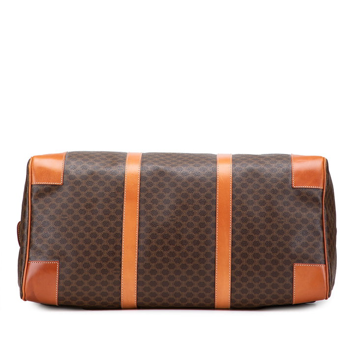 Macadam Coated Canvas Travel Bag Brown - Gaby Paris