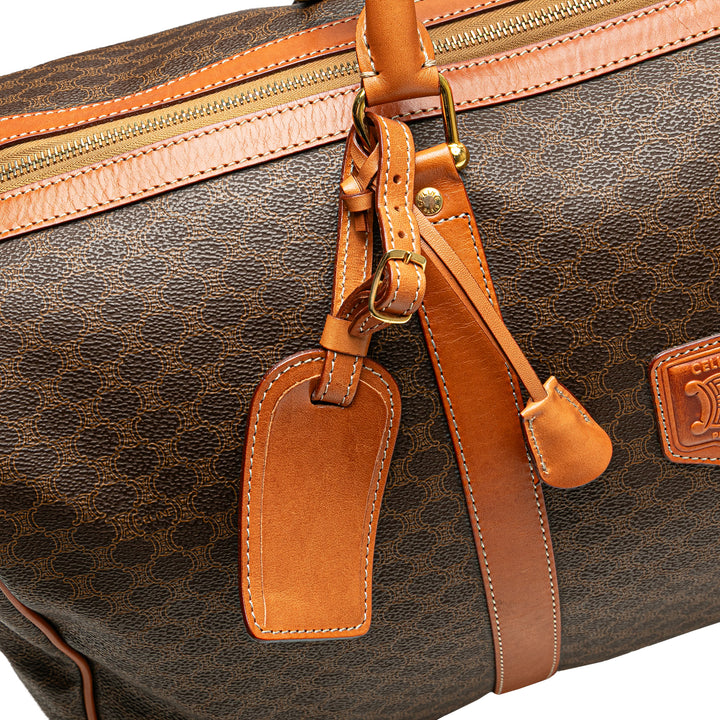Macadam Coated Canvas Travel Bag Brown - Gaby Paris