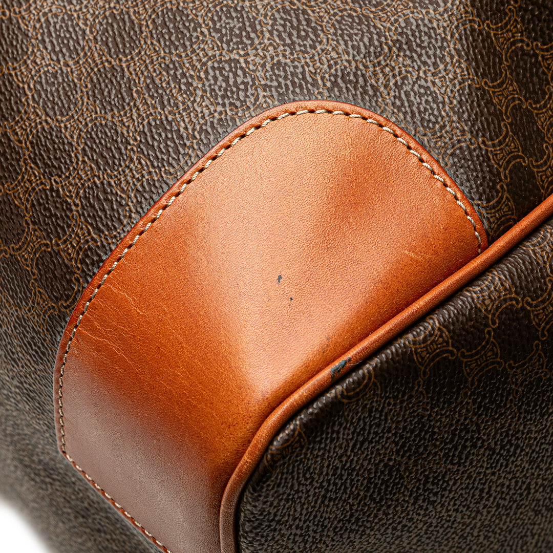 Macadam Coated Canvas Travel Bag Brown - Gaby Paris