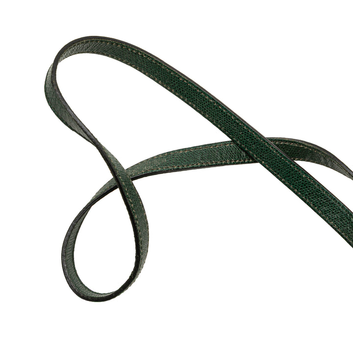Leather Dome Crossbody Green - Gaby Paris