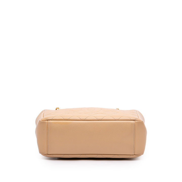 Petite Cabas Cuir caviar Beige