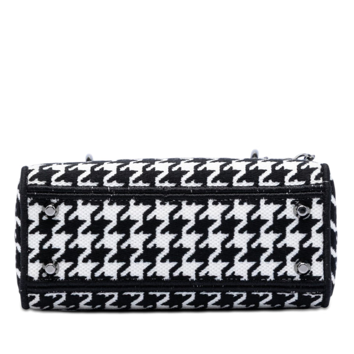 Dior Mini brodé Toile Houndstooth Lady D Lite