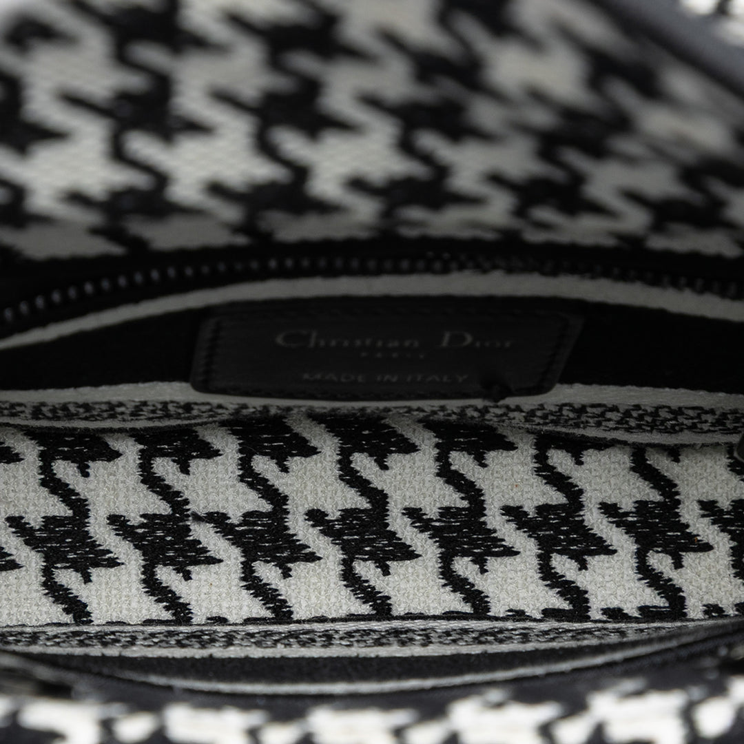 Dior Mini brodé Toile Houndstooth Lady D Lite
