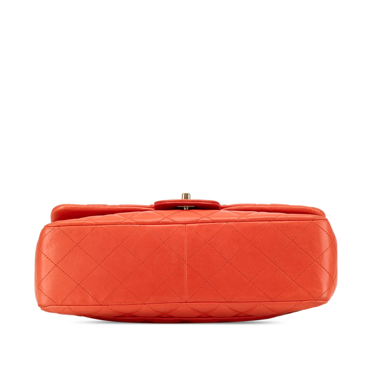 Chanel Jumbo Classic Lambskin Single Flap Orange - GABY PARIS