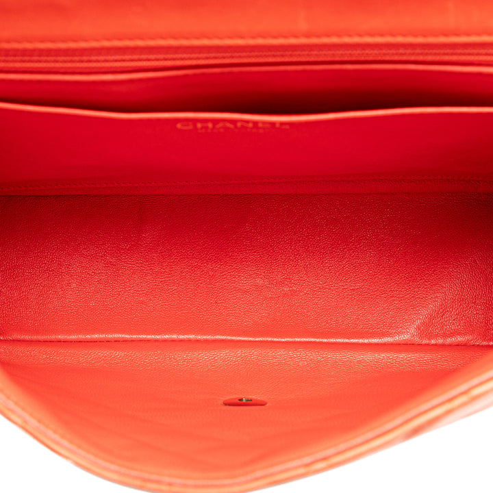 Chanel Jumbo Classic Lambskin Single Flap Orange - GABY PARIS