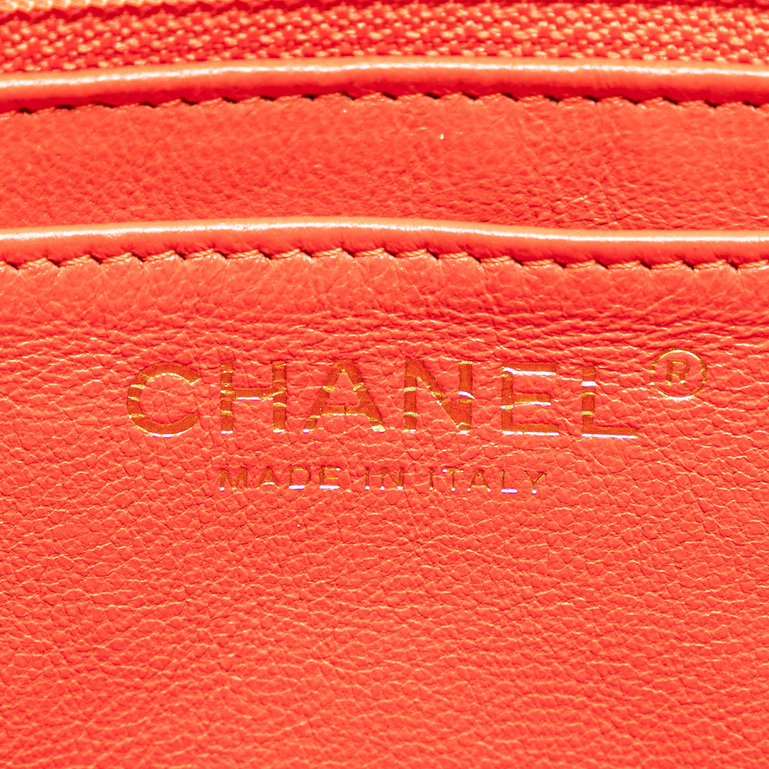 Chanel Jumbo Classic Lambskin Single Flap Orange - GABY PARIS