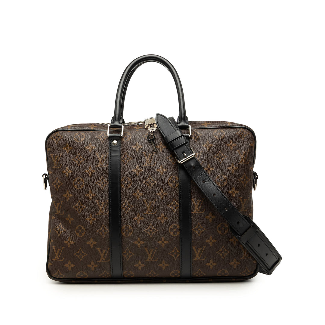 Macassar Porte Documents Voyage Monogram Noir