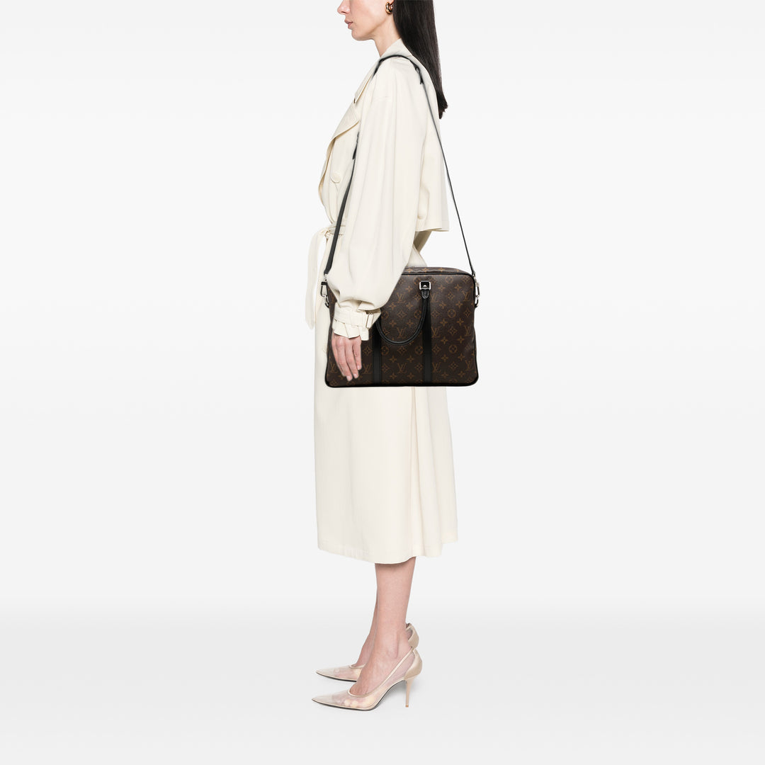 Macassar Porte Documents Voyage Monogram Noir