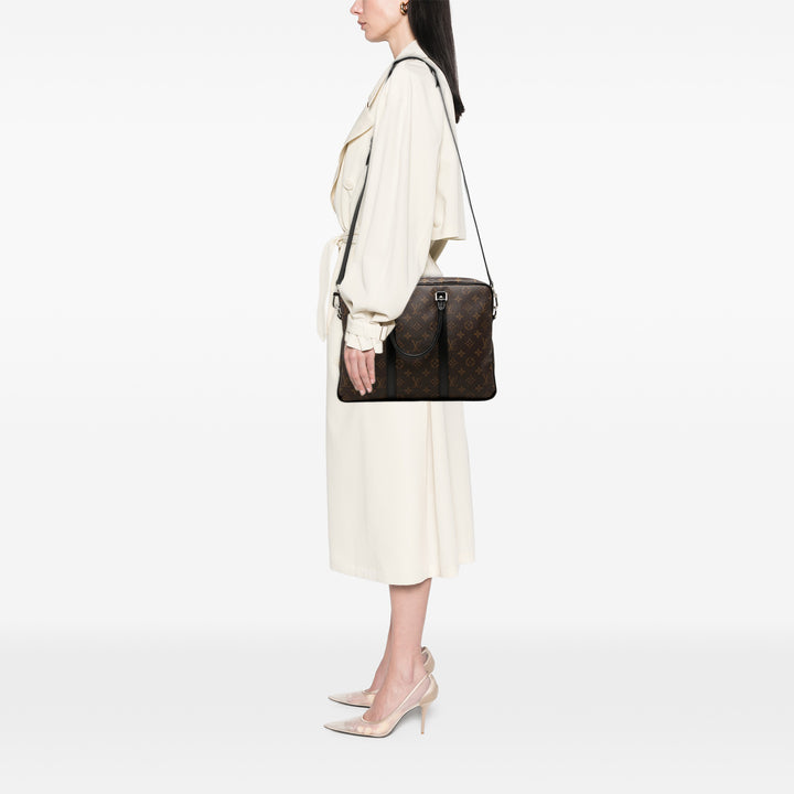Macassar Porte Documents Voyage Monogram Noir
