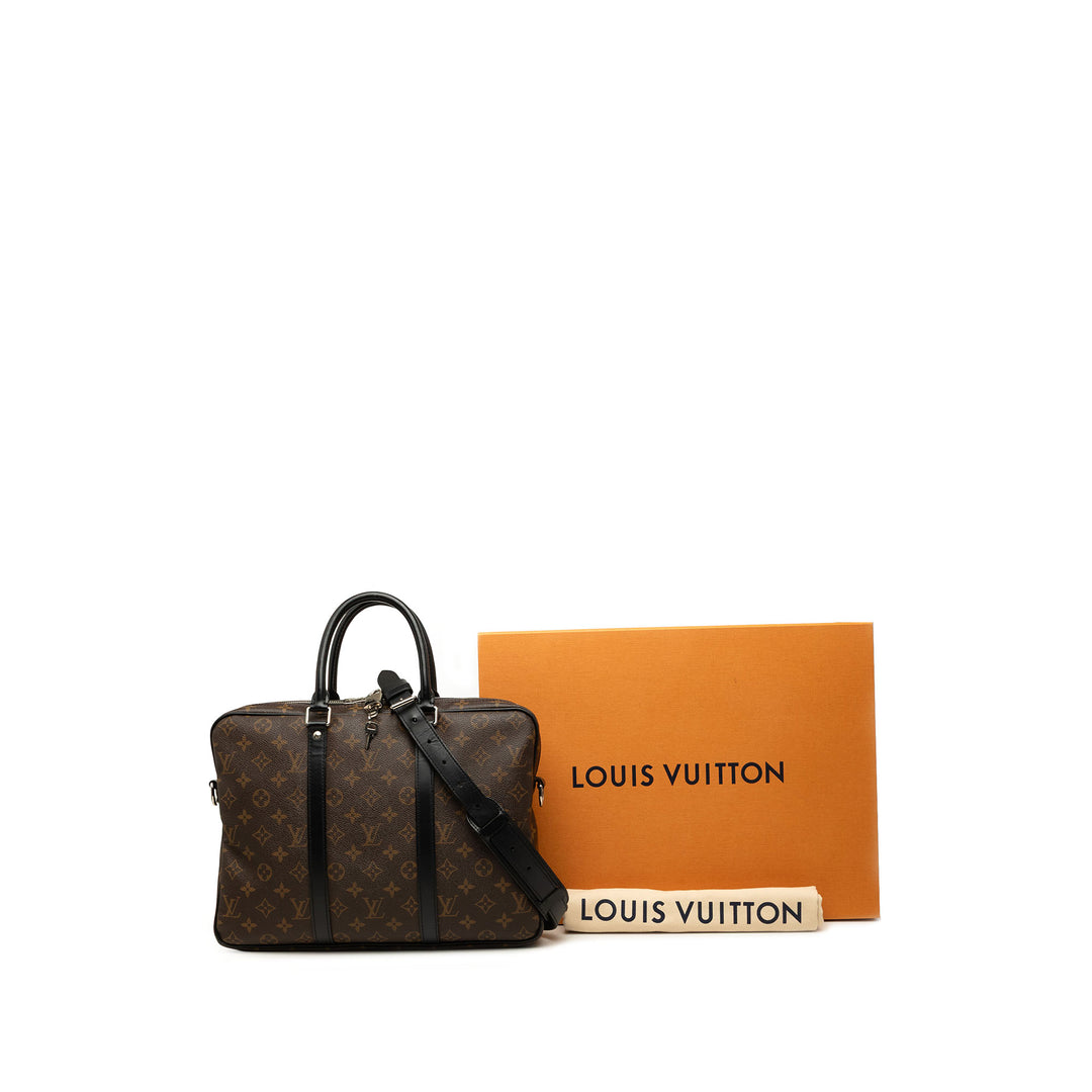 Macassar Porte Documents Voyage Monogram Noir