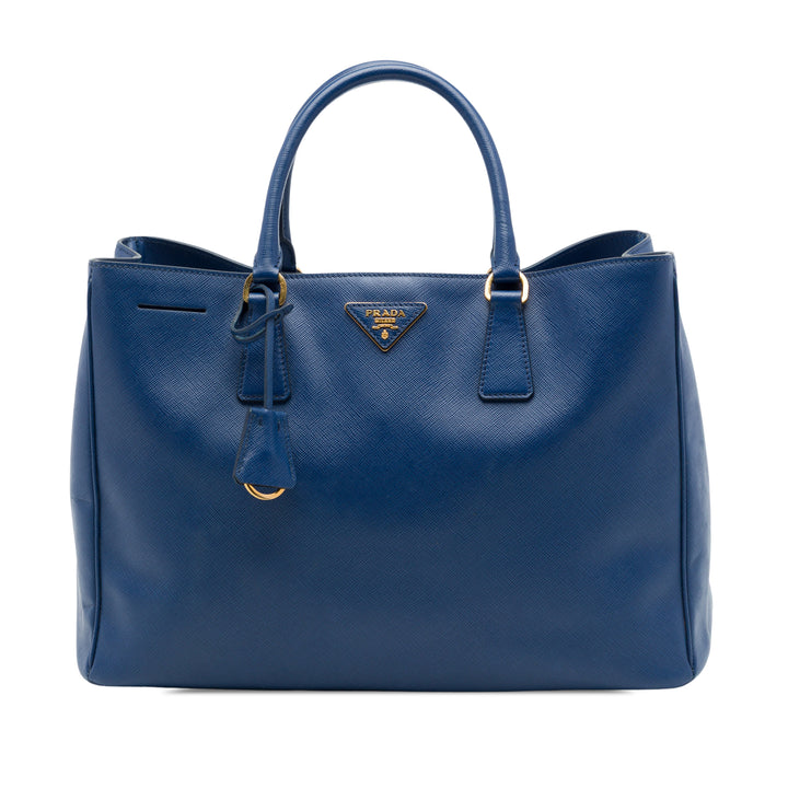Prada Cabas Lux Gardeners Saffiano Grand Bleu – vue principale – GABY PARIS