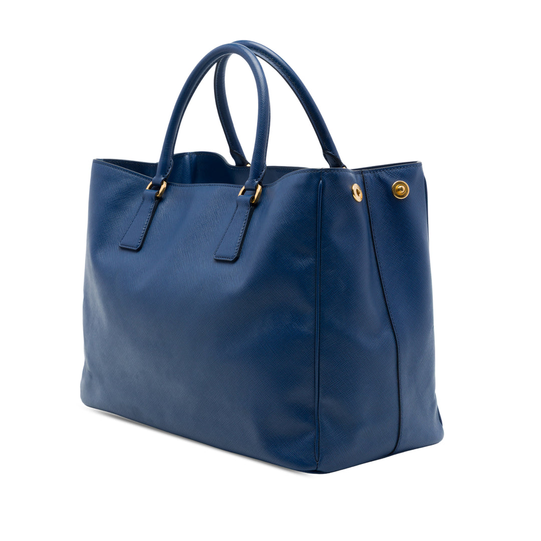 Prada Cabas Lux Gardeners Saffiano Grand Bleu – vue 2 – GABY PARIS