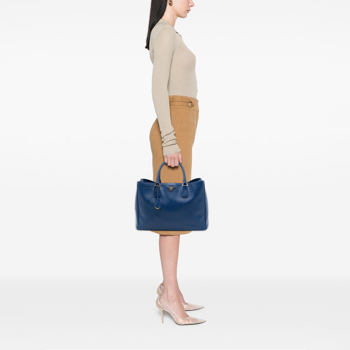 Prada Cabas Lux Gardeners Saffiano Grand Bleu – vue 6 – GABY PARIS