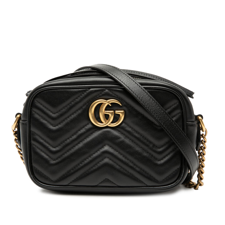 GG Marmont Matelasse Sac Mini Cuir de veau Noir