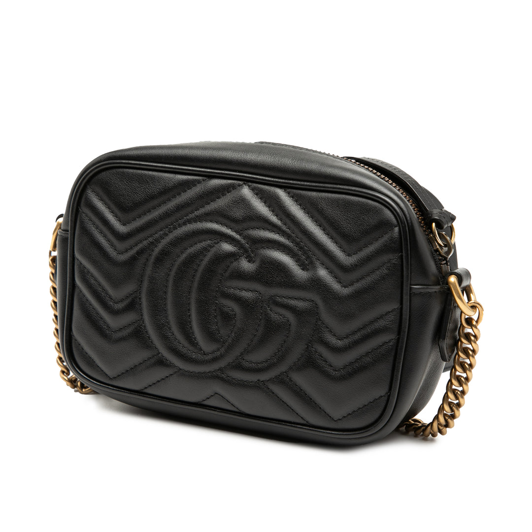 GG Marmont Matelasse Sac Mini Cuir de veau Noir