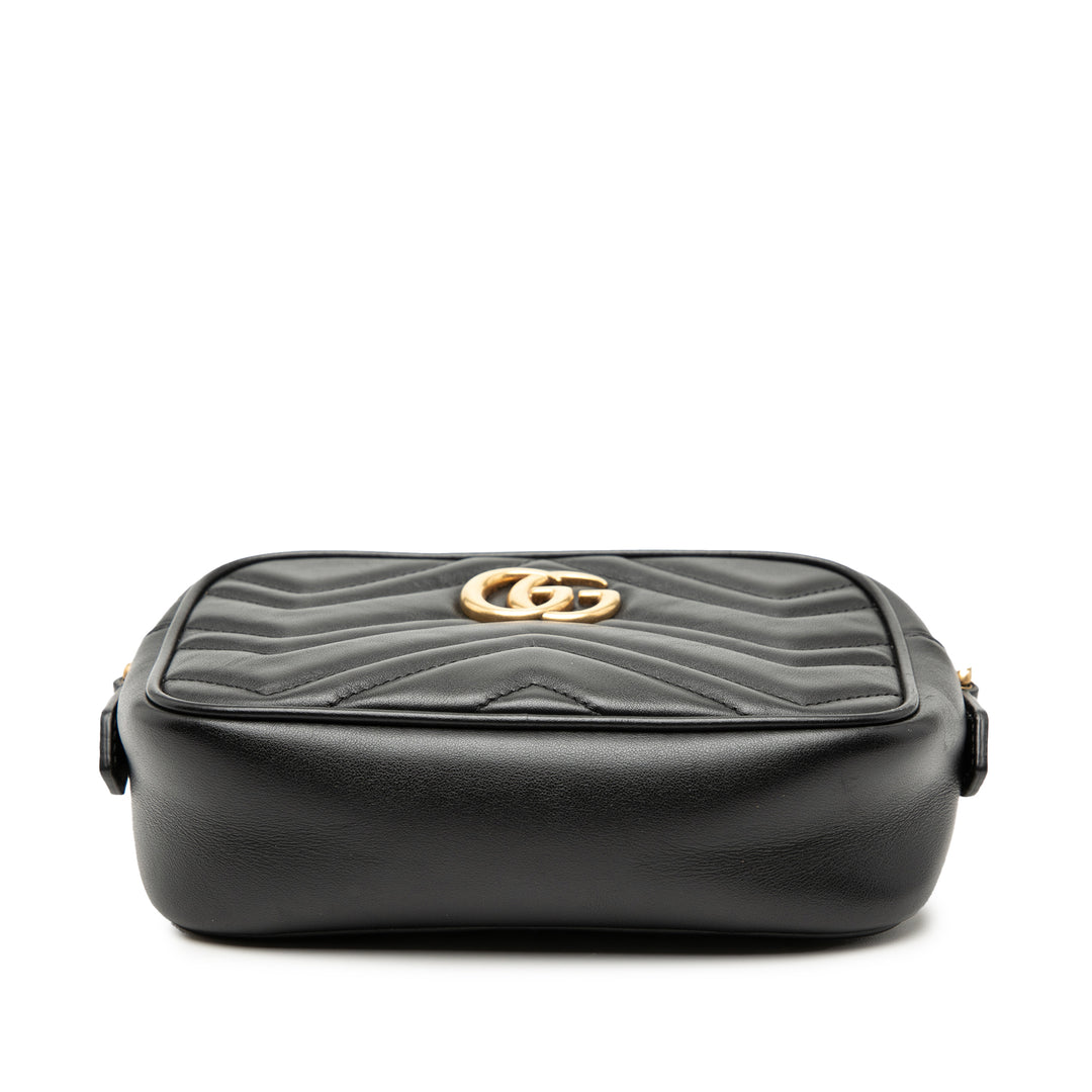 GG Marmont Matelasse Sac Mini Cuir de veau Noir